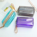 Women PVC Clear Custom Cosmetic Bag Plastic Transparent Travel Glitter Makeup Bag